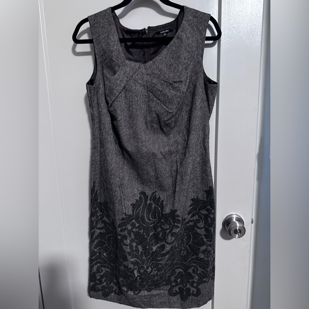 *Rafaella Gray and Black Floral Midi Dress